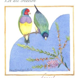 Christmas Card – Let all creation dance – finches